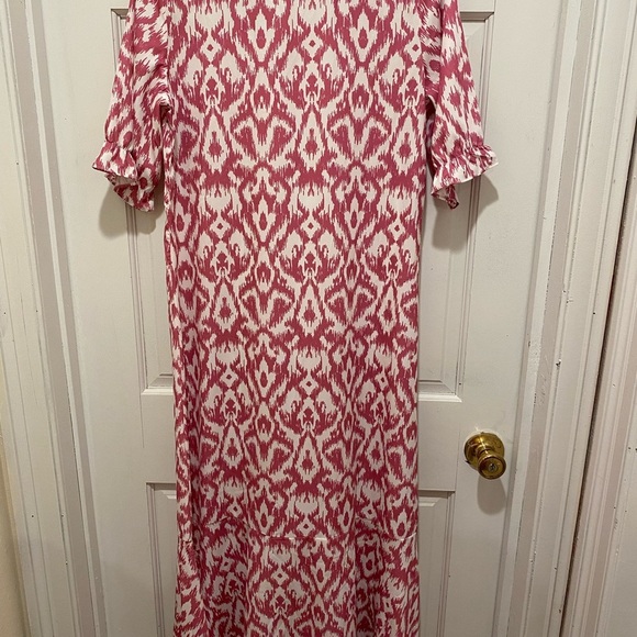 Red and White Maternity Dress Summer - Picture 3 of 5